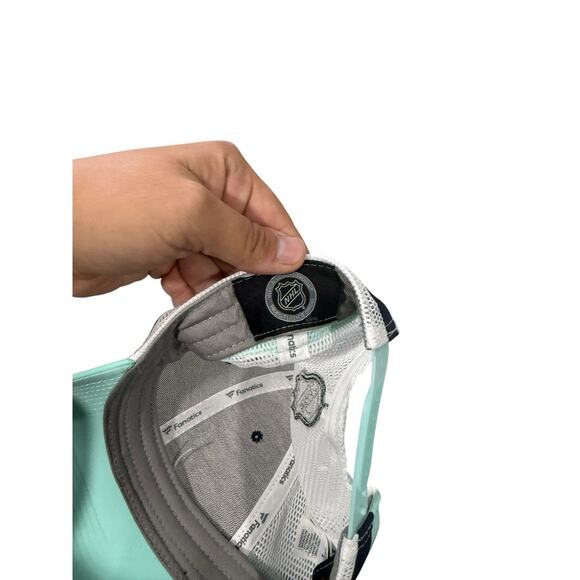 Seattle Kraken Fanatics Authentic Pro Ice SnapBack Baseball Cap Trucker Hat O/S - Picture 4 of 5